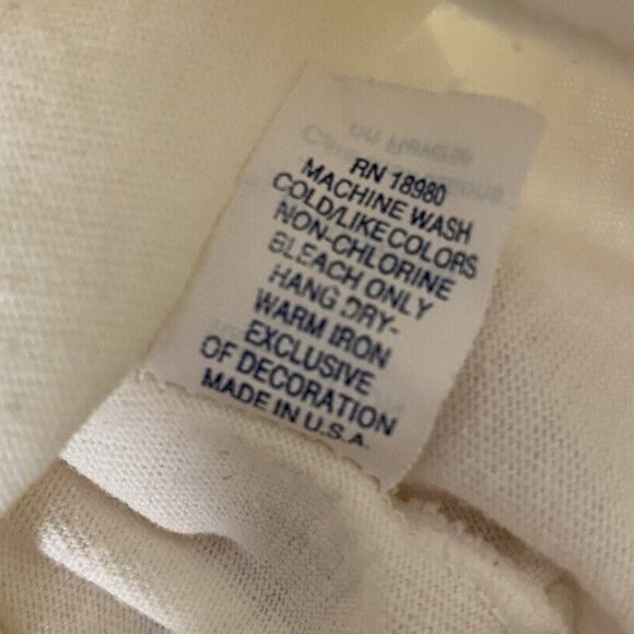 Vintage Ivory Embroidered Cami Tank Top Size M Made in USA - Picture 6 of 7